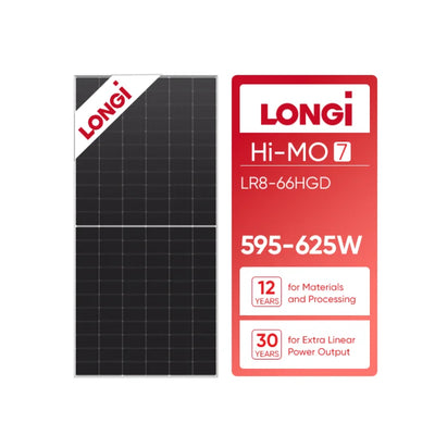 Longi Solar Panel 595W 600W 605W 610W 615W 620W 625W-1